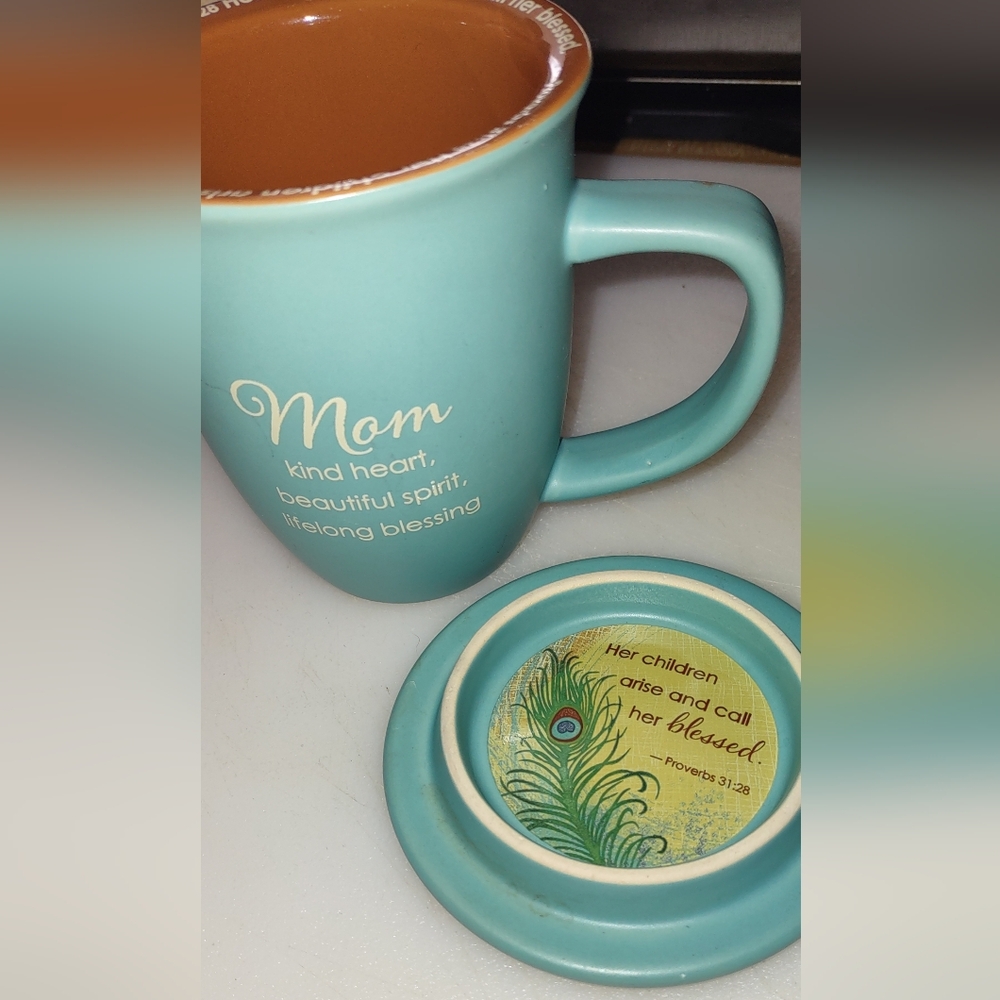 Her Children Arise And Call Her Blessed' Tea mug +bagHolder Lid 12oz Great Gift
